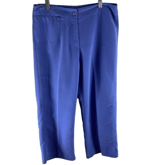 Woolrich Blue Checkered Cropped Lightweight Pants Size 6 Petite - Picture 1 of 6